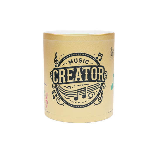 Music Creator Metallic Mug – Elegant Silver & Gold Finish Options - Jack Righteous