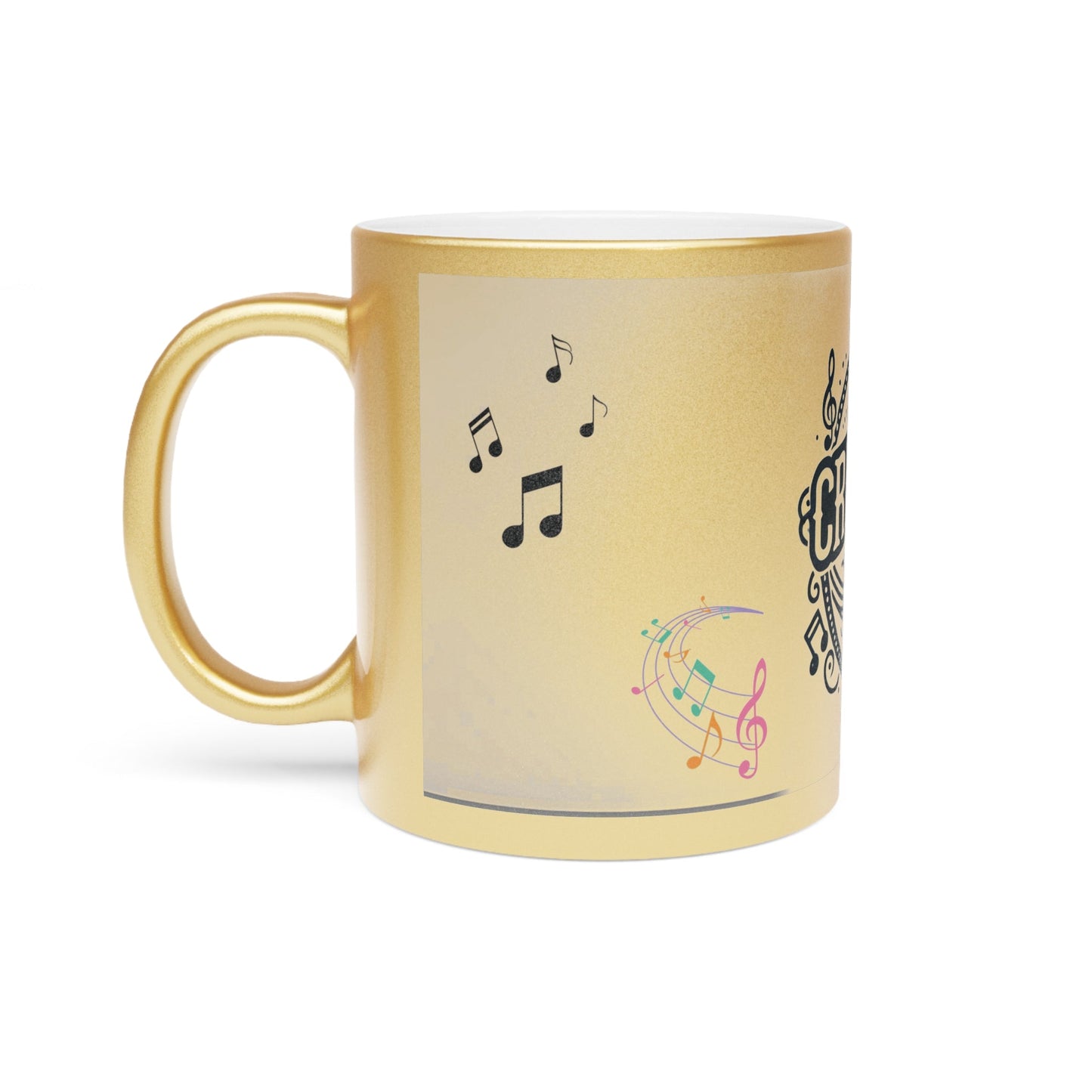 Music Creator Metallic Mug – Elegant Silver & Gold Finish Options - Jack Righteous