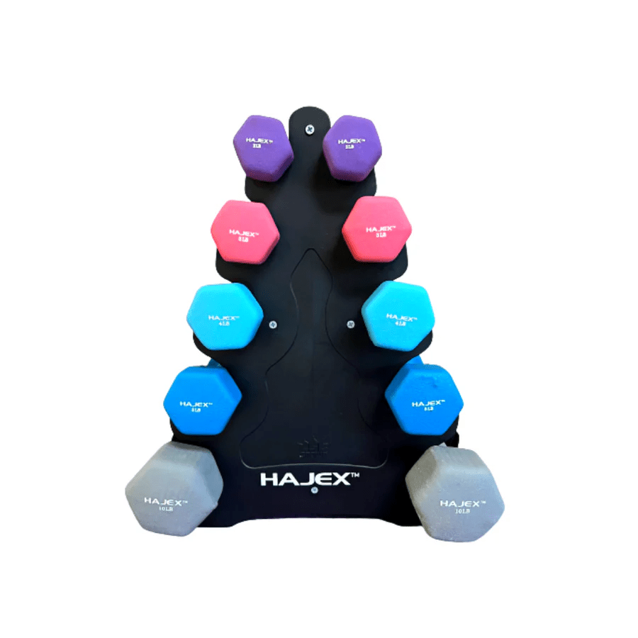 Neoprene Dumbbells Pairs & Sets With Rack - Jack Righteous