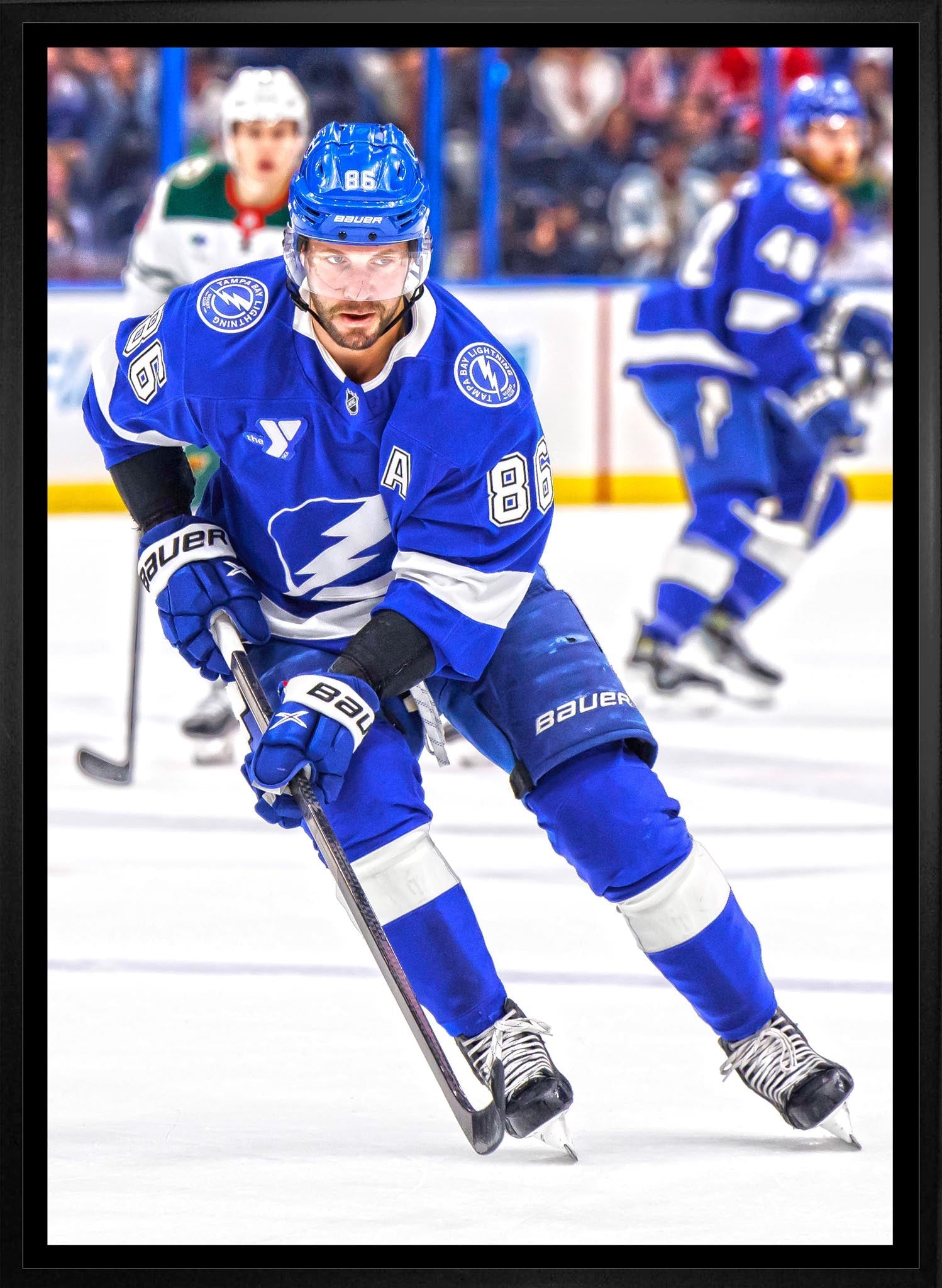 Nikita Kucherov 20x29 Framed Canvas Tampa Bay Lightning - Jack Righteous