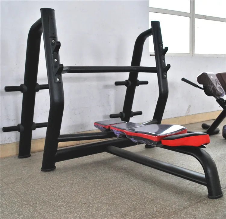 Olympic Flat Bench with Barbell and Plate Support (HX - AN52) - Jack Righteous