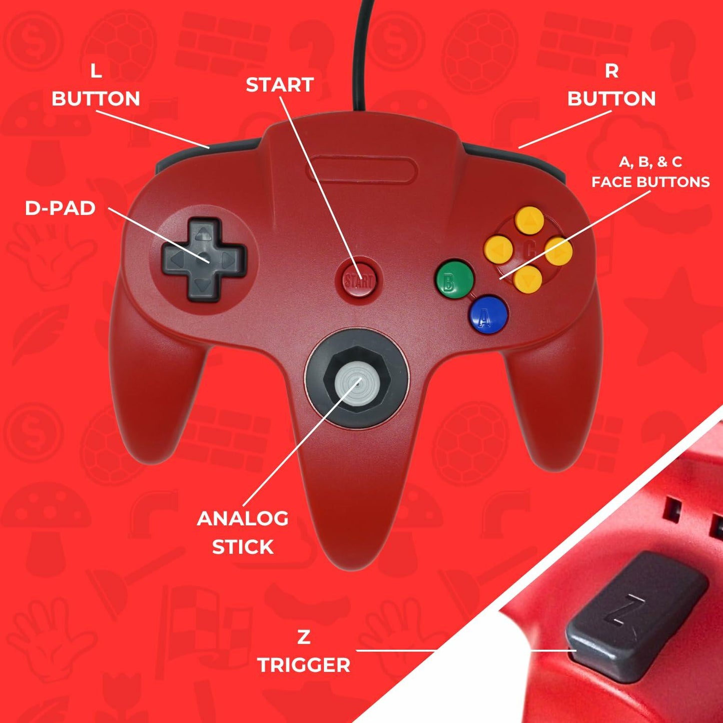 Controller for N64 Red