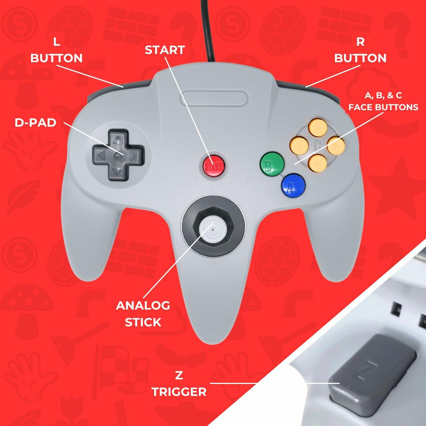 Controller for N64 Gray