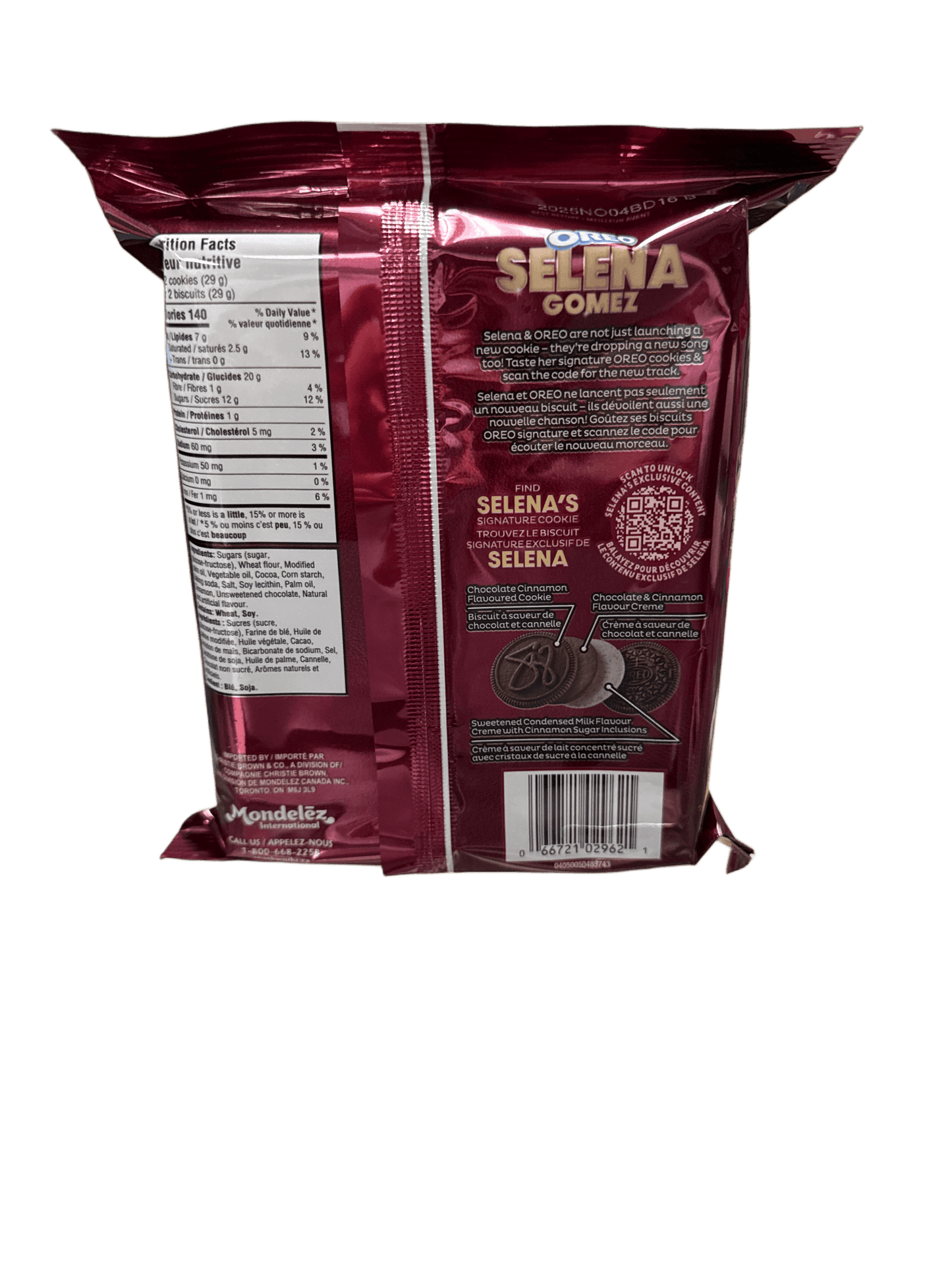 Oreo Selena Gomez Chocolate and Cinnamon Cream Cookies 303G - U.S Edition - Jack Righteous