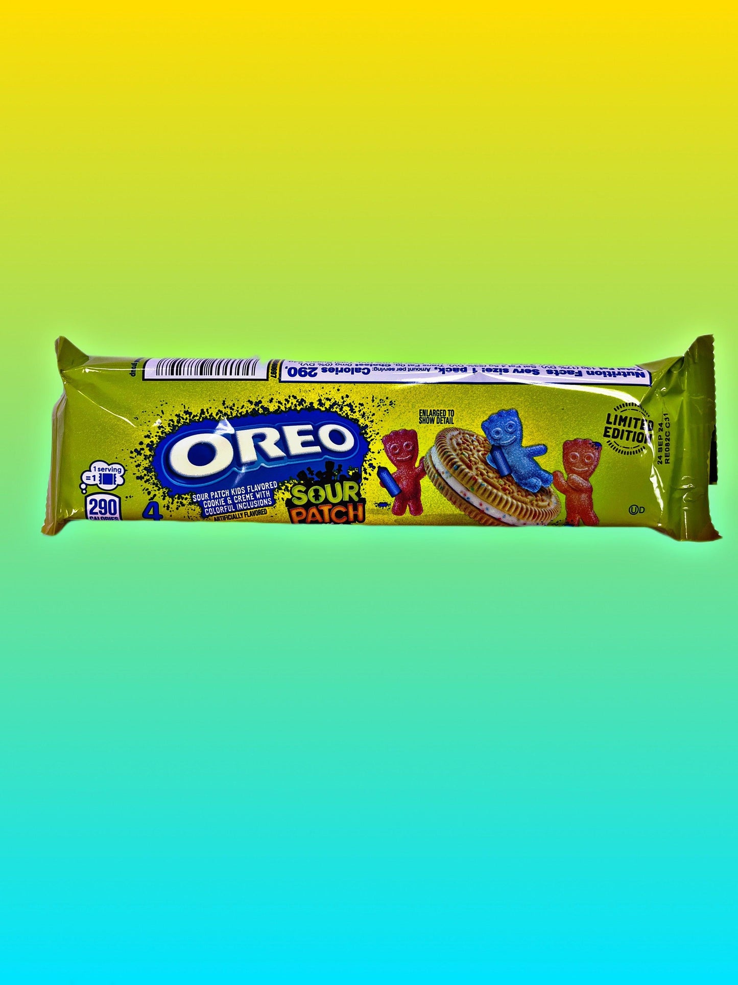 Oreo Sour Patch Kids 4 Cookie Sleeve Limited Edition 2.04OZ
