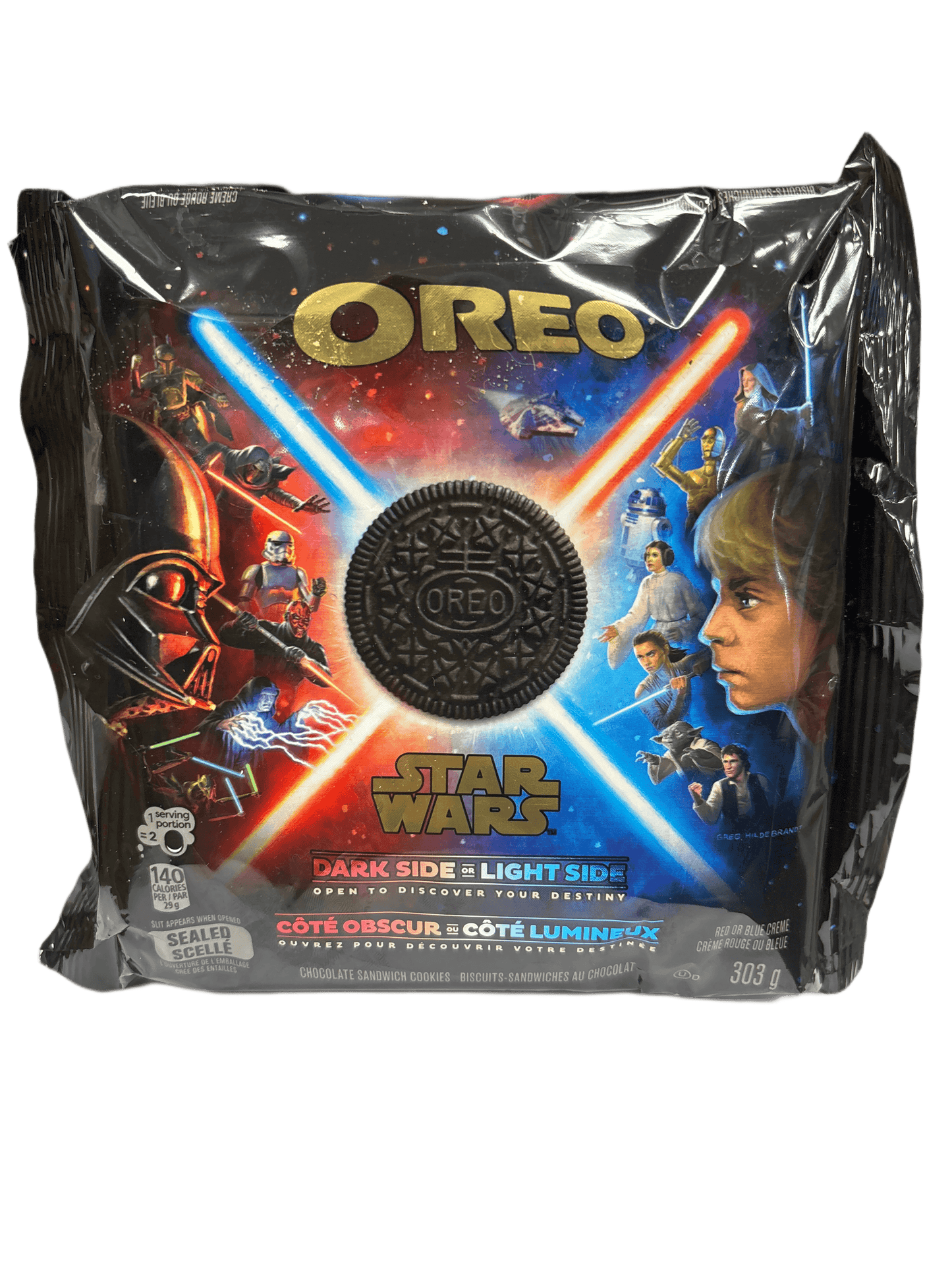Oreo Stars Wars Dark Side or Light Side Cookies 303G