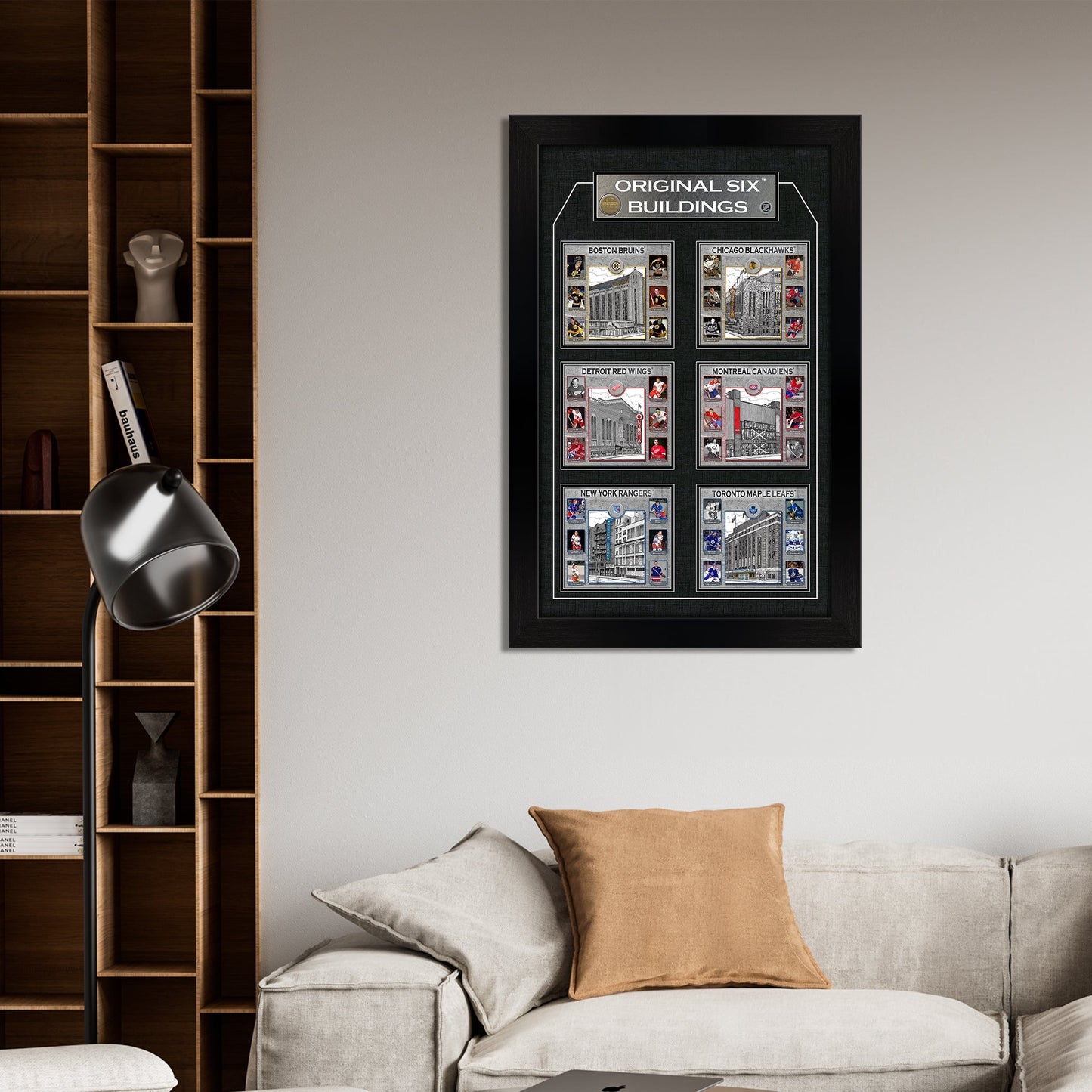 Original Six Framed Player Collage Vertical - Jack Righteous