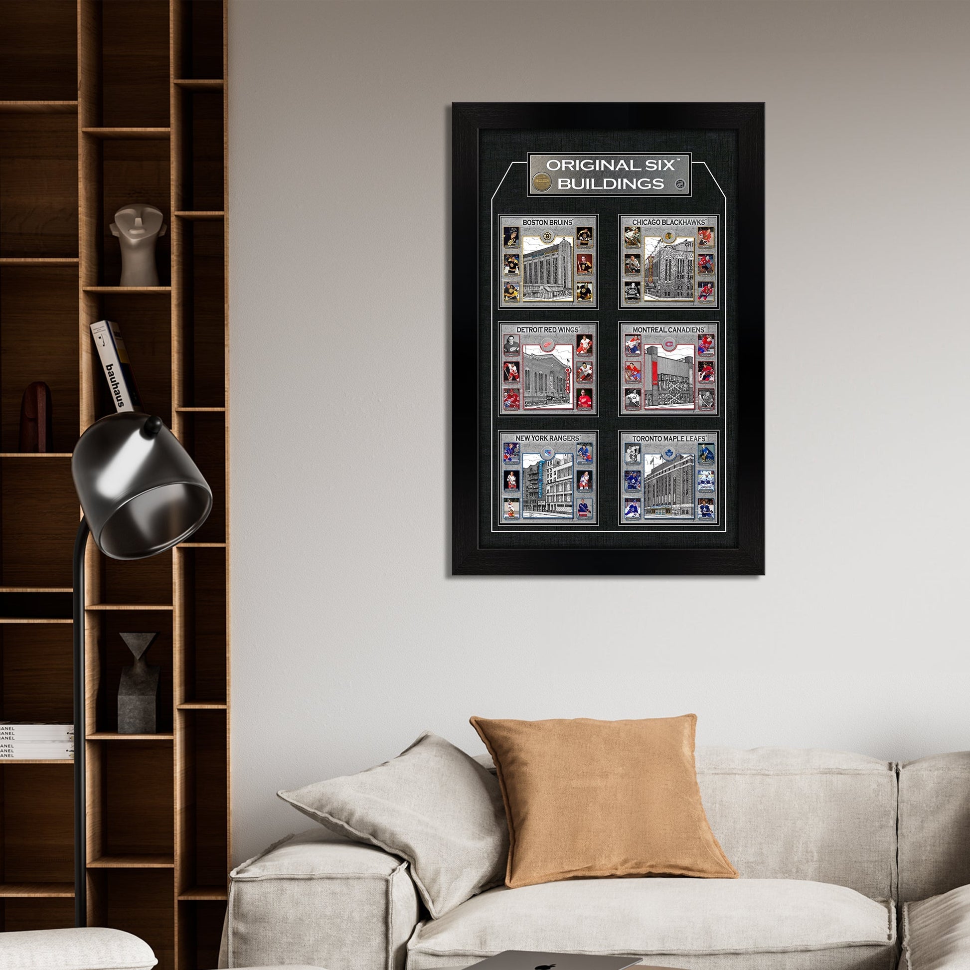 Original Six Framed Player Collage Vertical - Jack Righteous