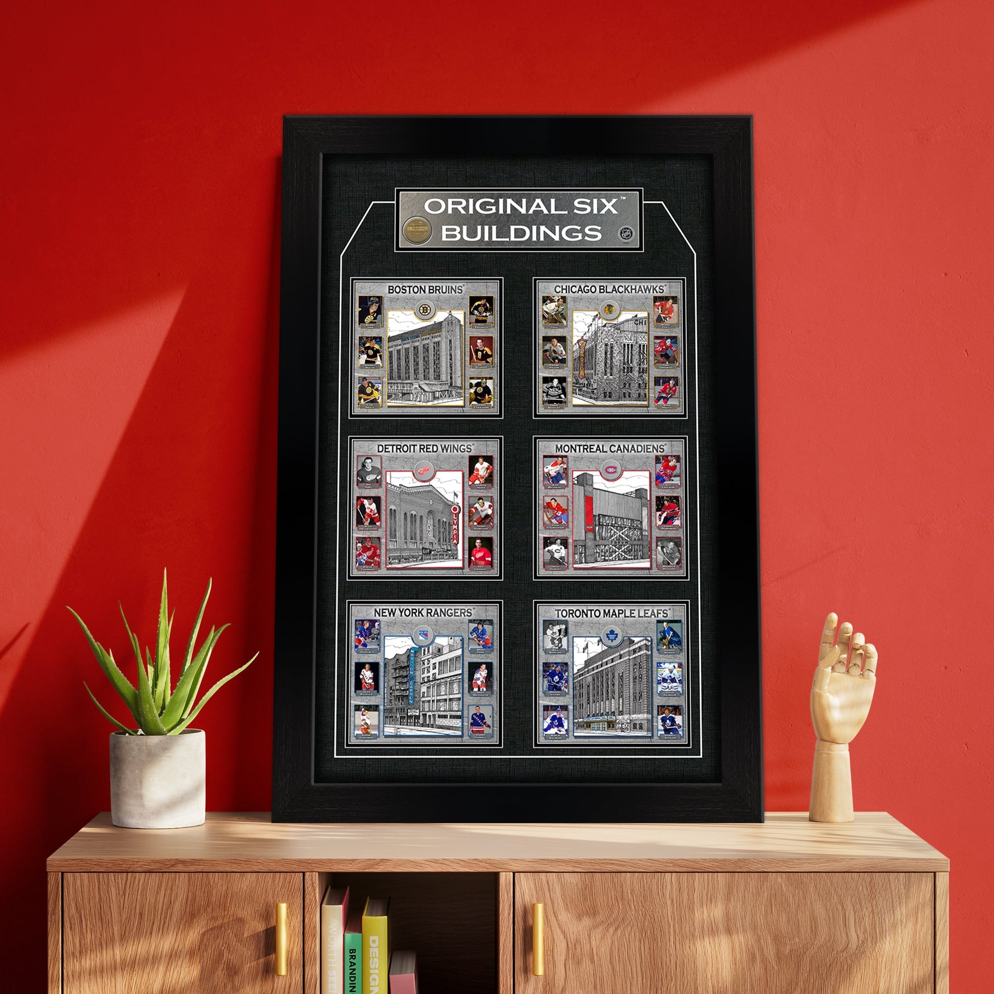 Original Six Framed Player Collage Vertical - Jack Righteous