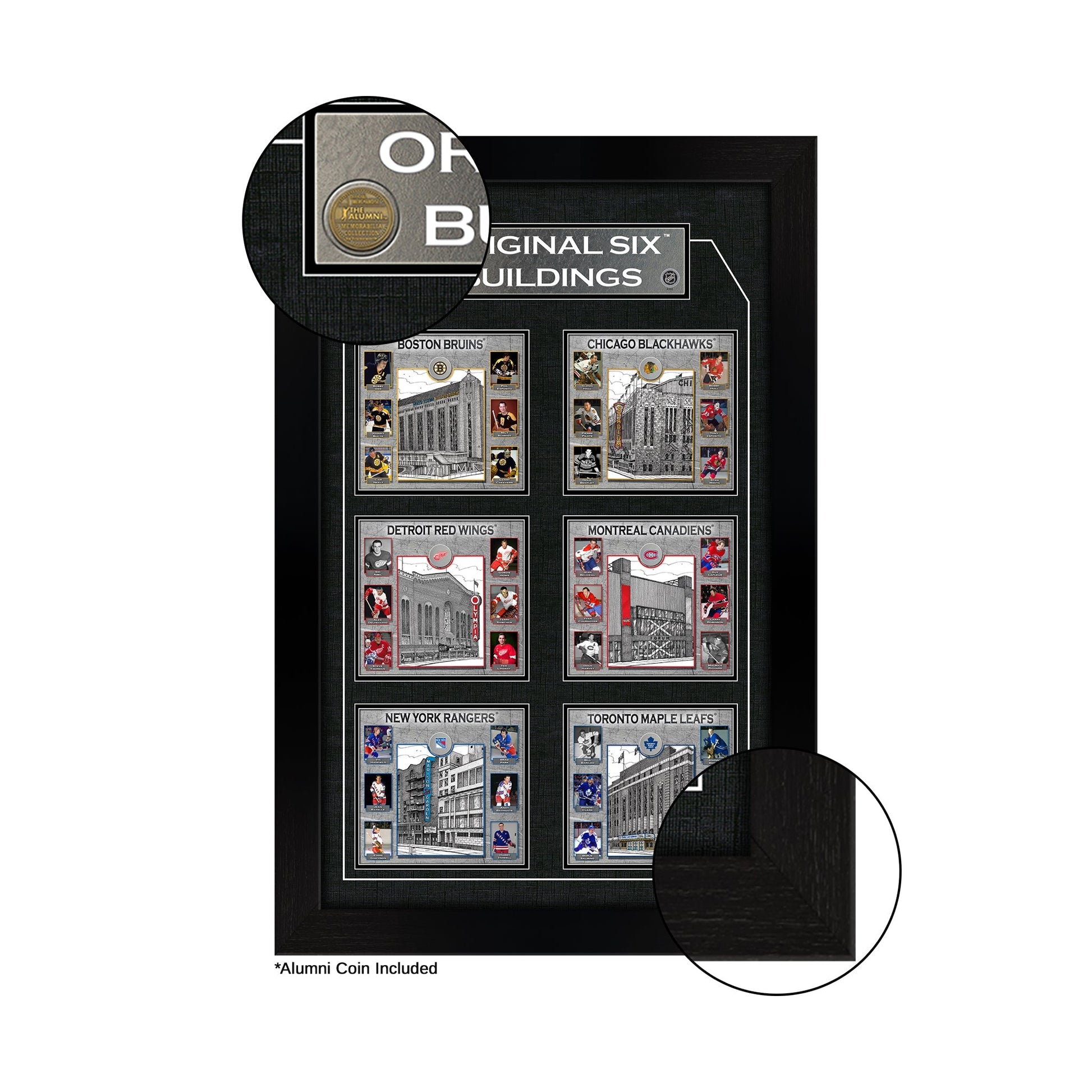 Original Six Framed Player Collage Vertical - Jack Righteous