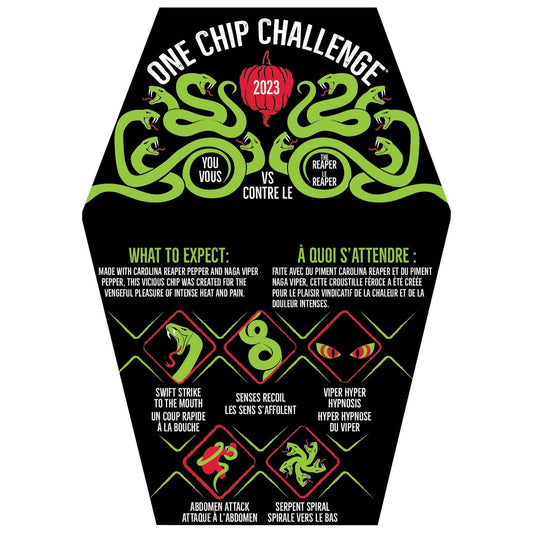 Paqui One Chip Challenge 2023, Hottest Chip Made with Carolina Reaper and Naga Viper Peppers