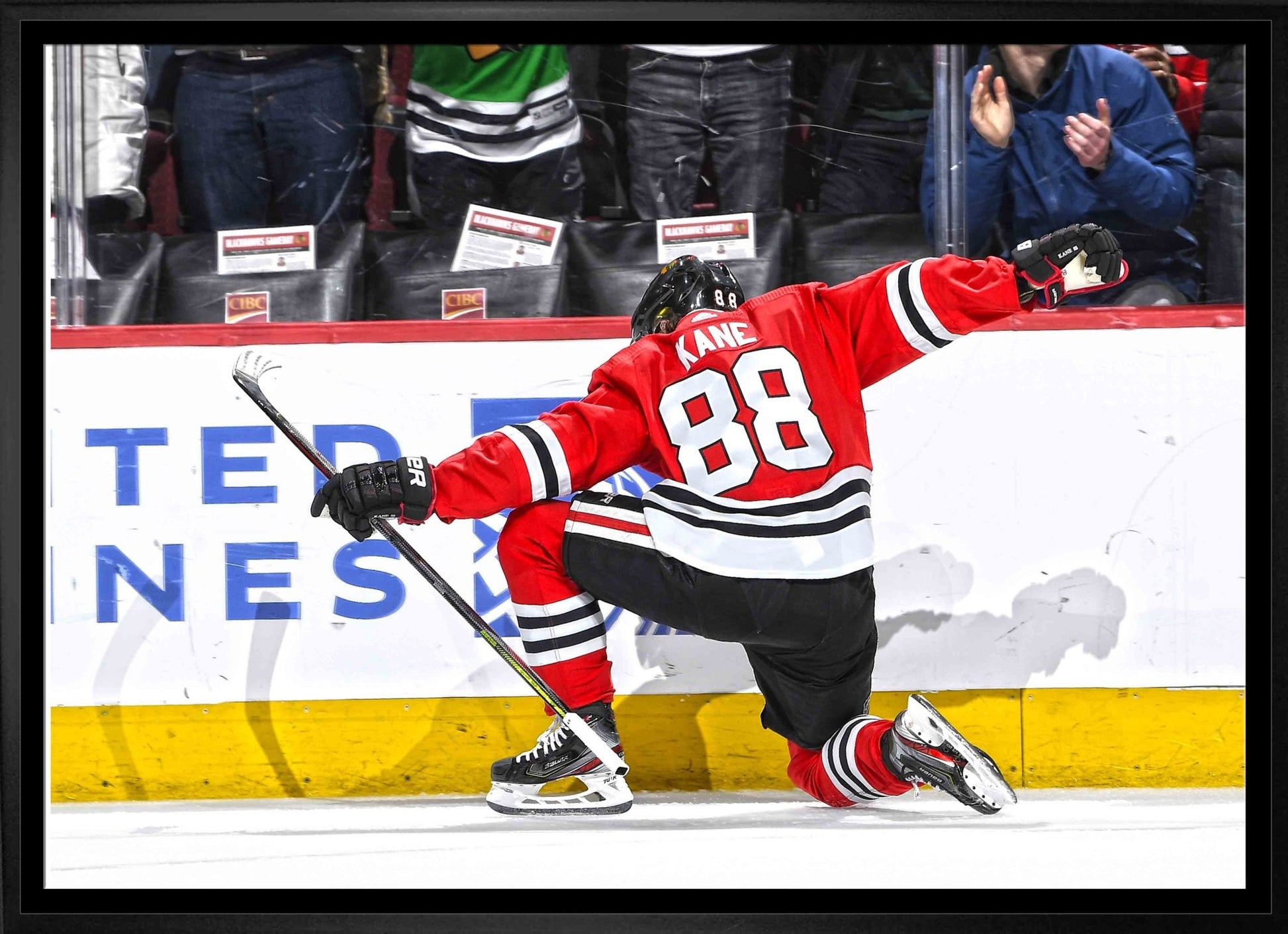 Patrick Kane Chicago Blackhawks Framed 20x29 Goal Celebration Canvas - Jack Righteous