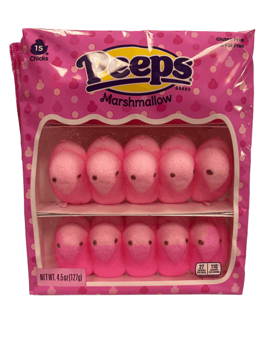 Peeps Marshmallow Pink Easter Pack 15 Chicks - Jack Righteous