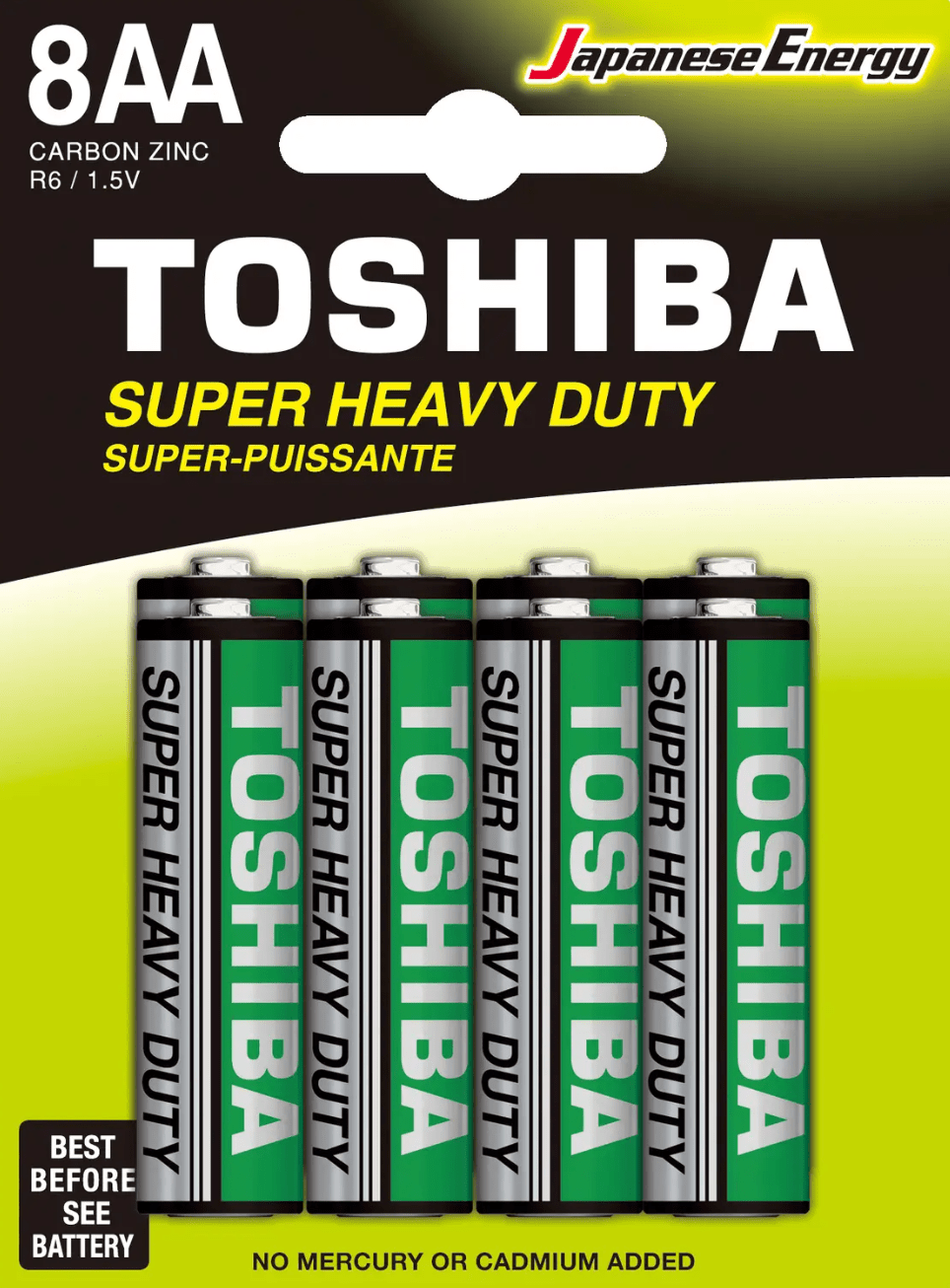 Piles alcalines Toshiba AA emballage de 8 - Jack Righteous