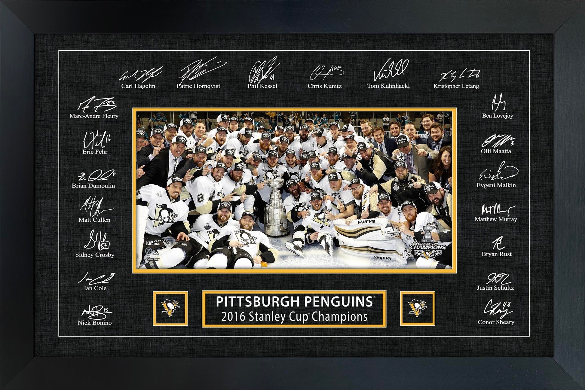 Pittsburgh Penguins 2016 Stanley Cup Replica Signature Frame - Jack Righteous