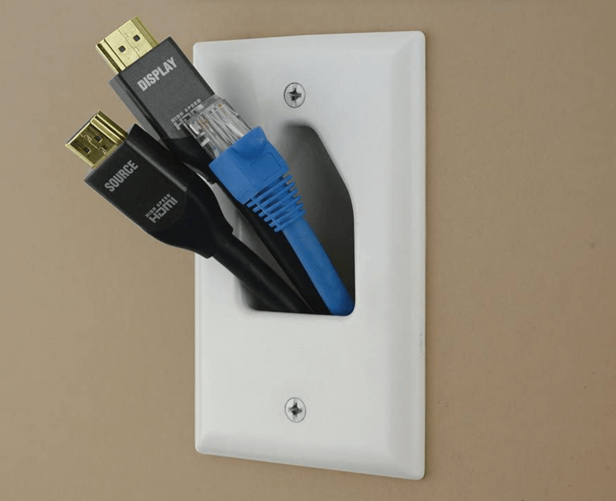 Plaque de rangement pour câble TV (Blanc) - Jack Righteous