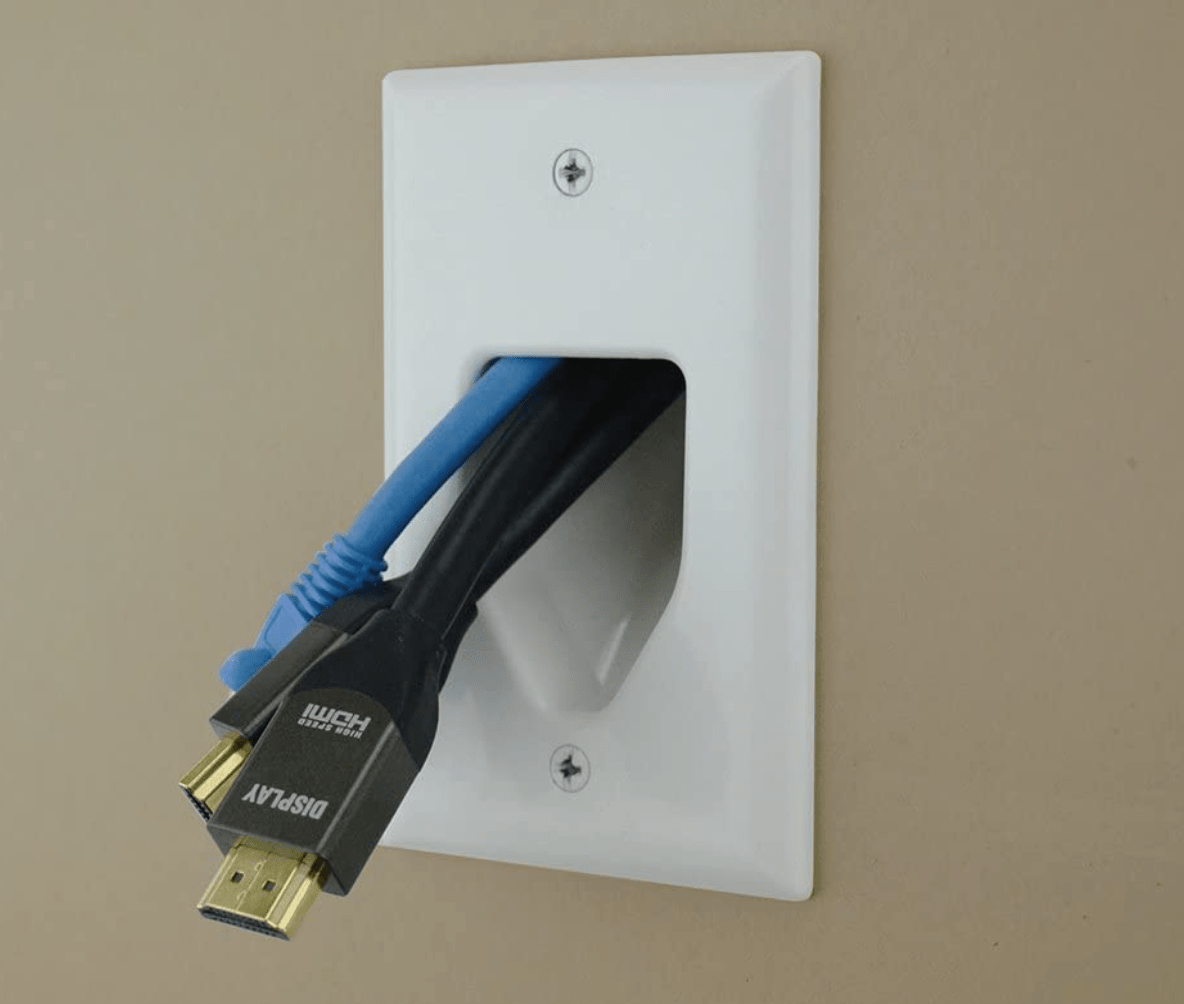 Plaque de rangement pour câble TV (Blanc) - Jack Righteous