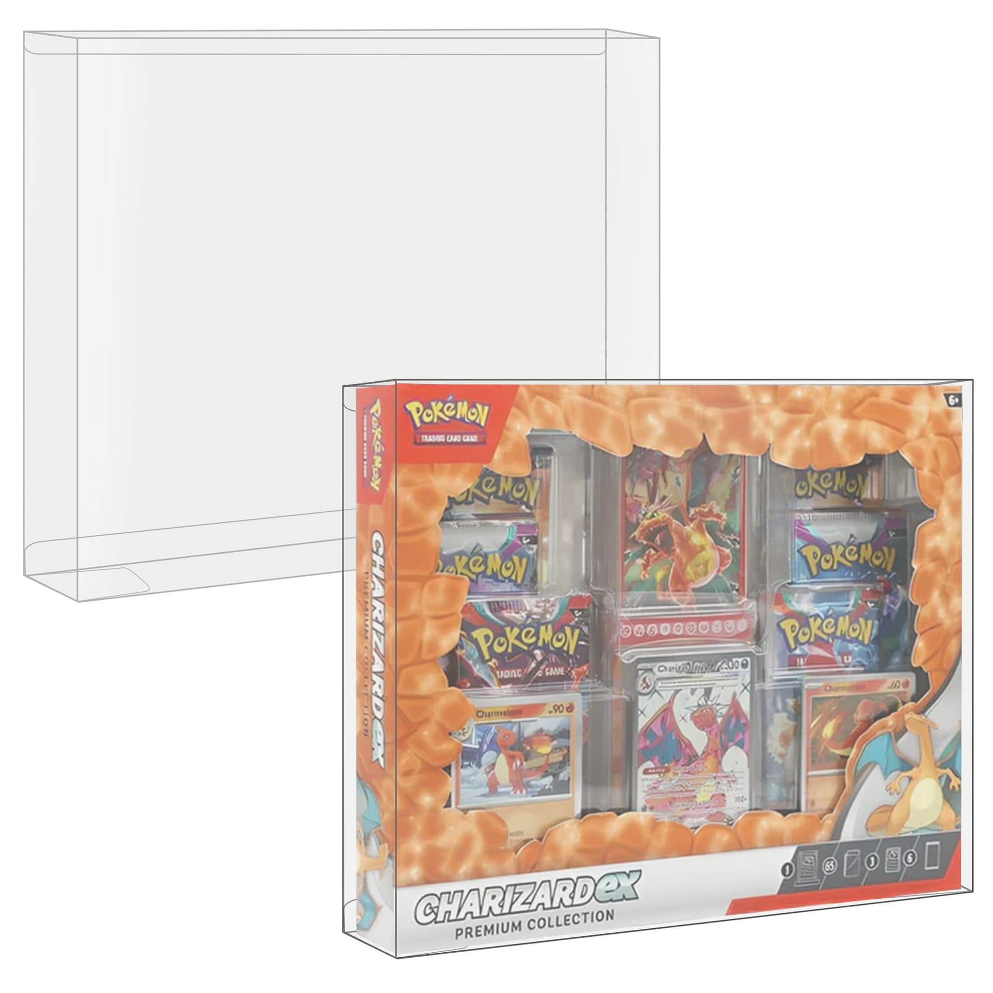 Pokemon Collection Box Protector – Charizard EX Fit (5 Pack) - Jack Righteous