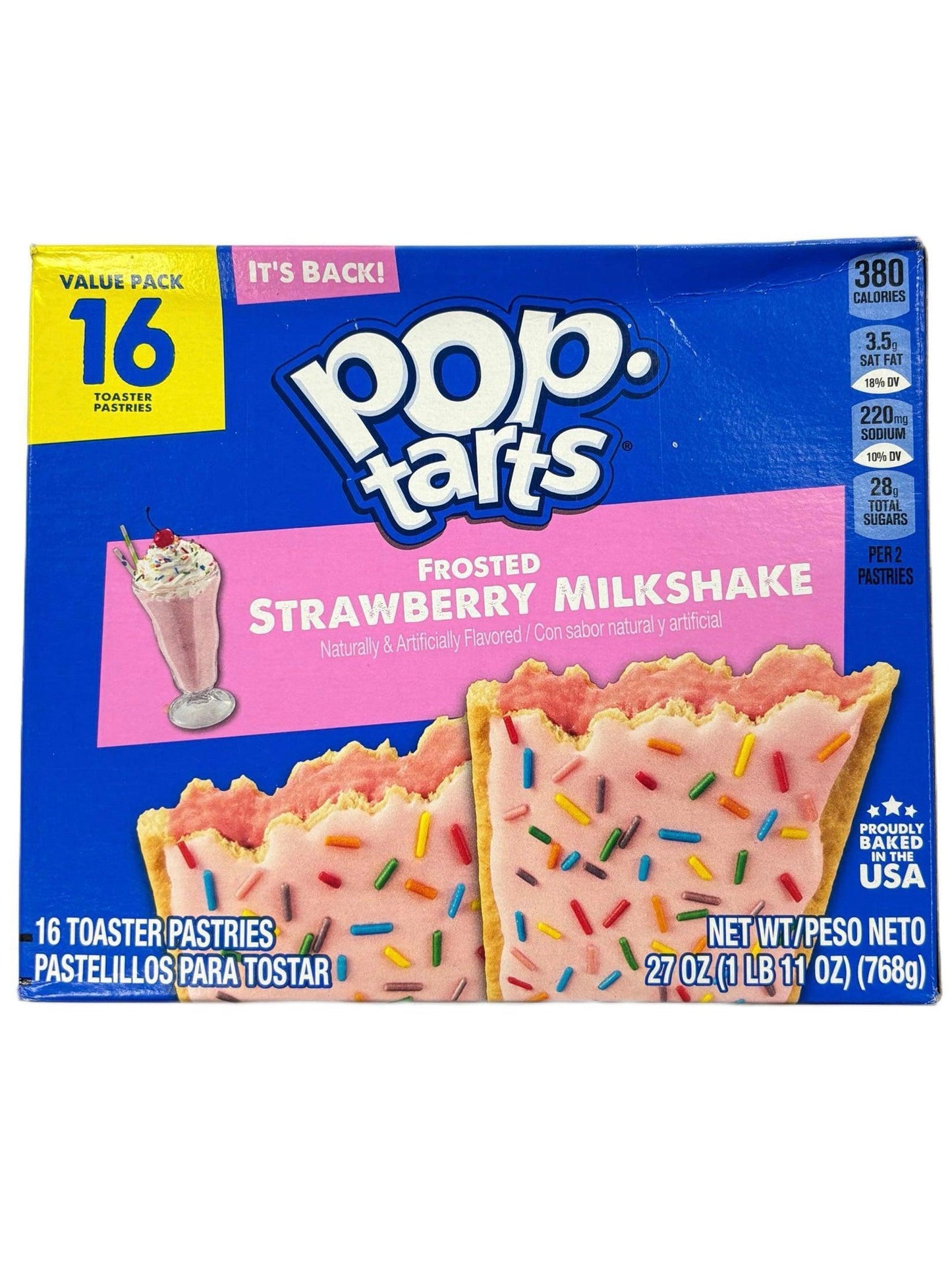 Pop Tarts Frosted Strawberry Milkshake 16 Pack - U.S Edition