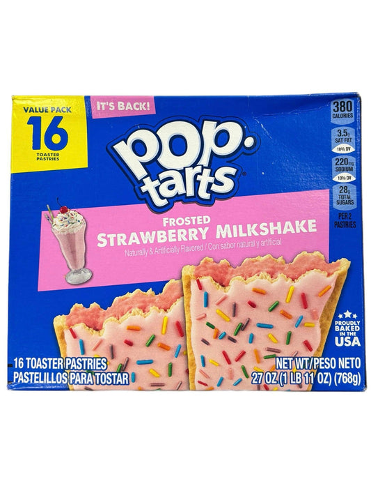 Pop Tarts Frosted Strawberry Milkshake 16 Pack - U.S Edition
