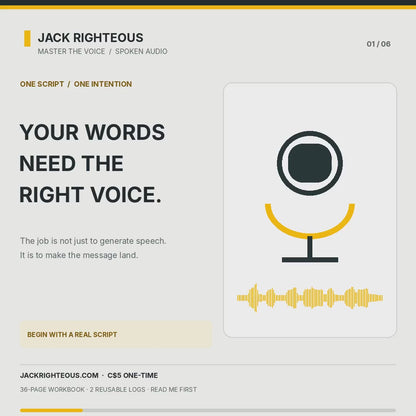 Master the Voice | AI Spoken Audio Starter
