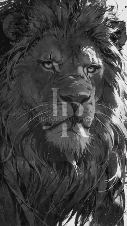 Anime-Style Lion Music Canvas – MP4 + JPEG Visual Download