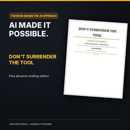 DON’T SURRENDER THE TOOL — AI Made It Possible