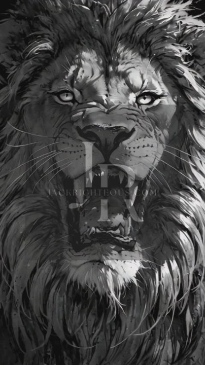 Anime-Style Lion Music Canvas – MP4 + JPEG Visual Download