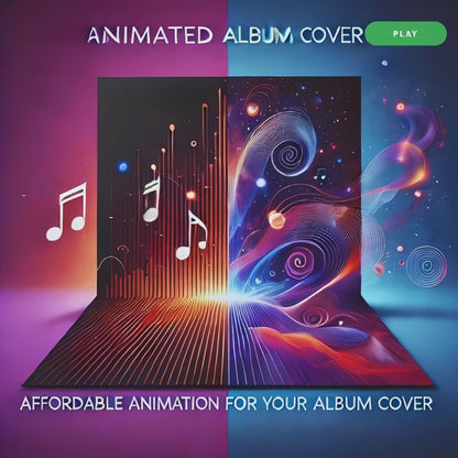 Erschwingliche animierte Albumcover-Kunst – Einführungsangebot für Künstler