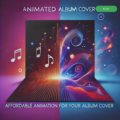Erschwingliche animierte Albumcover-Kunst – Einführungsangebot für Künstler