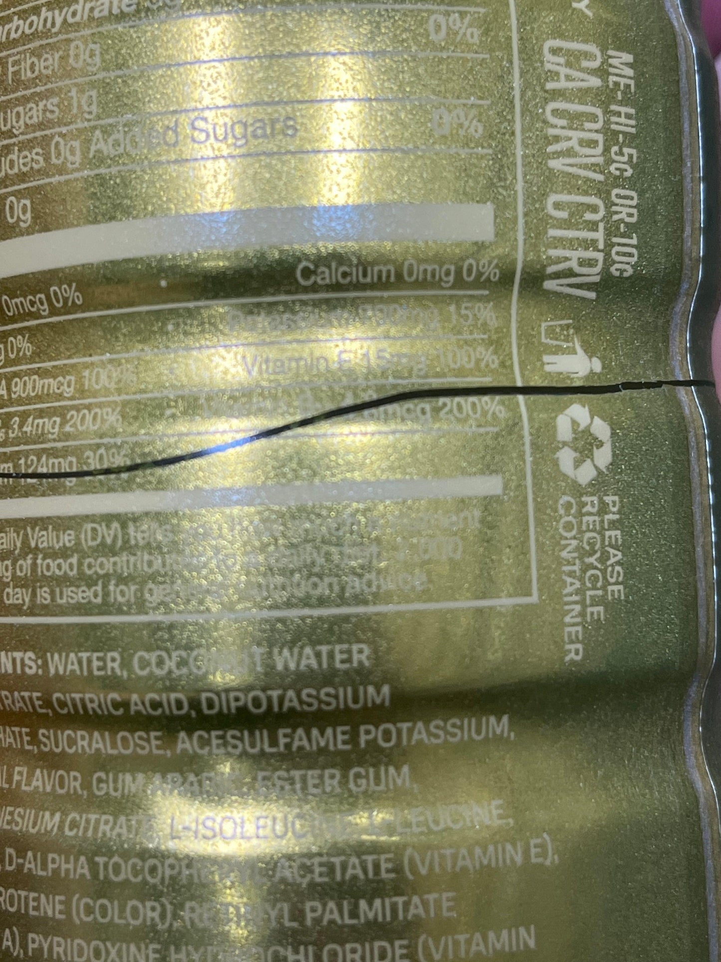 Prime Hydration Gold Bottle 1 Billion New York - Super Rare Collectors Edition Scratched