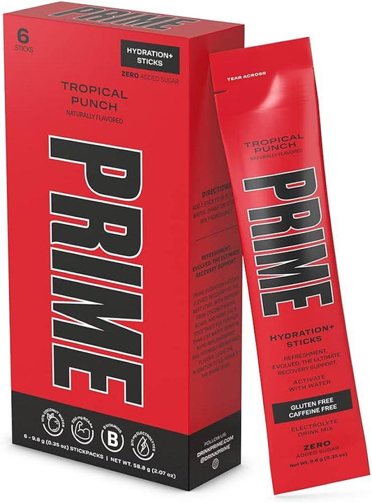 Prime Hydration Tropical Punch Sticks - 6