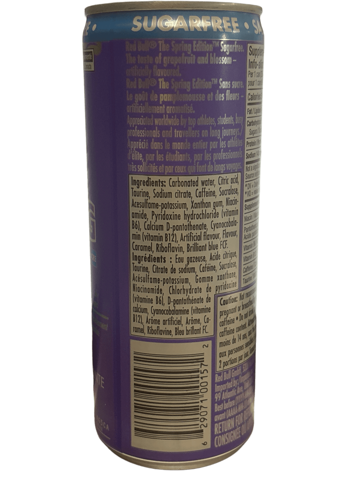 Red Bull Zero Sugar Grape Fruit & Blossom Energy Drink 250ML - Canadian Edition - Jack Righteous