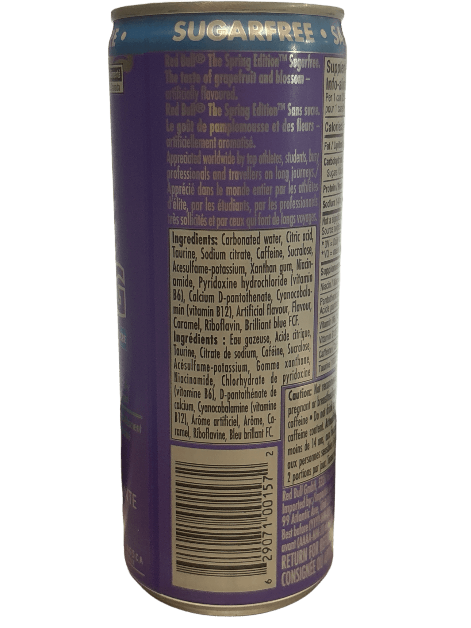 Red Bull Zero Sugar Grape Fruit & Blossom Energy Drink 250ML - Canadian Edition - Jack Righteous