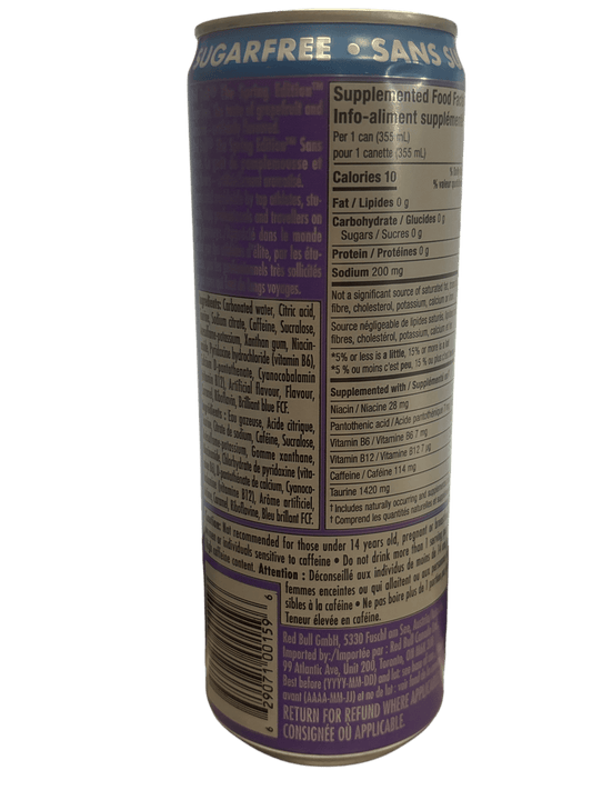 Red Bull Zero Sugar Grapefruit & Blossom Energy Drink 355ML - Canadian Edition - Jack Righteous