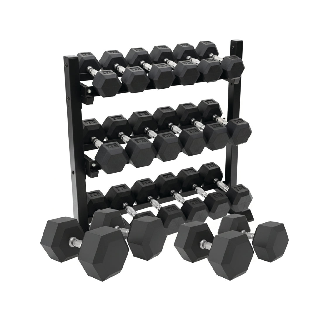 Rubber Hex Dumbbells in Canada (2.5 to 150 LB) - Jack Righteous