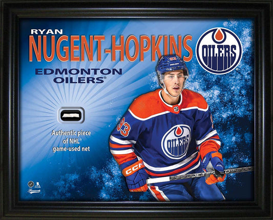 Ryan Nugent - Hopkins 16x20 PhotoGlass Frame with Authentic NHL Game - Used Net – Edmonton Oilers - Jack Righteous