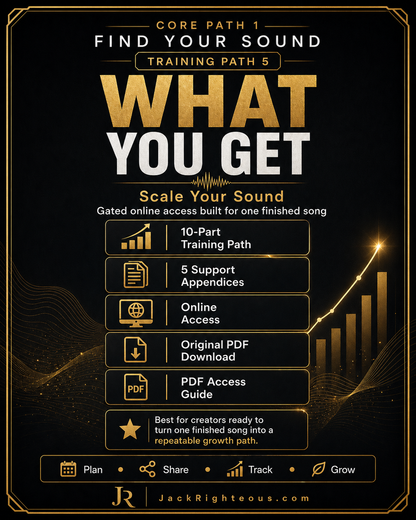 Scale Your Sound production training for managing larger AI music projects and repeatable workflows