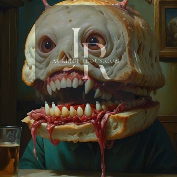 Scary Sandwich Album Cover Bundle: Unique Horror - Themed Digital Art - Jack Righteous