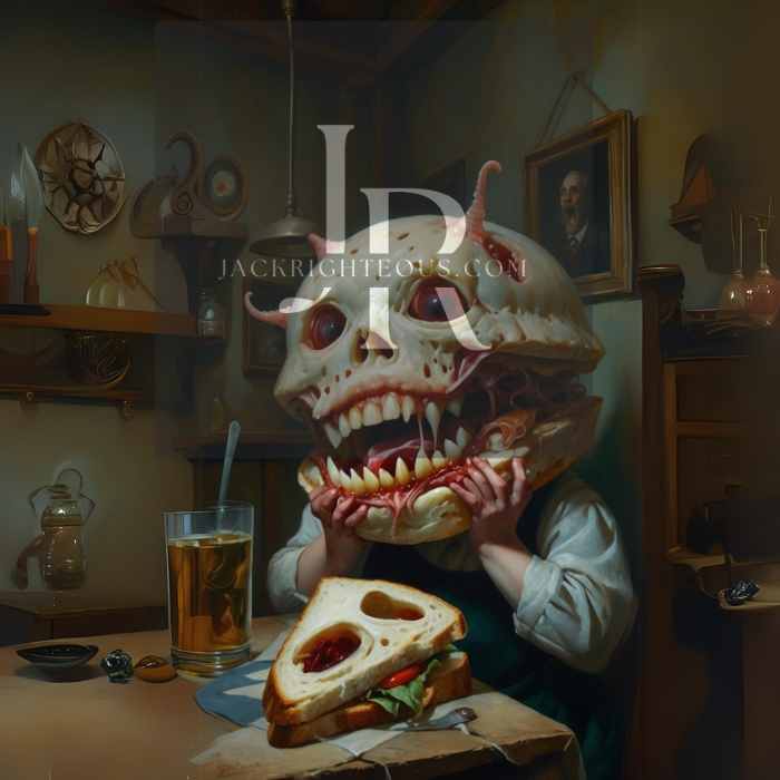 Scary Sandwich Album Cover Bundle: Unique Horror - Themed Digital Art - Jack Righteous