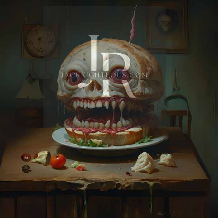 Scary Sandwich Album Cover Bundle: Unique Horror - Themed Digital Art - Jack Righteous