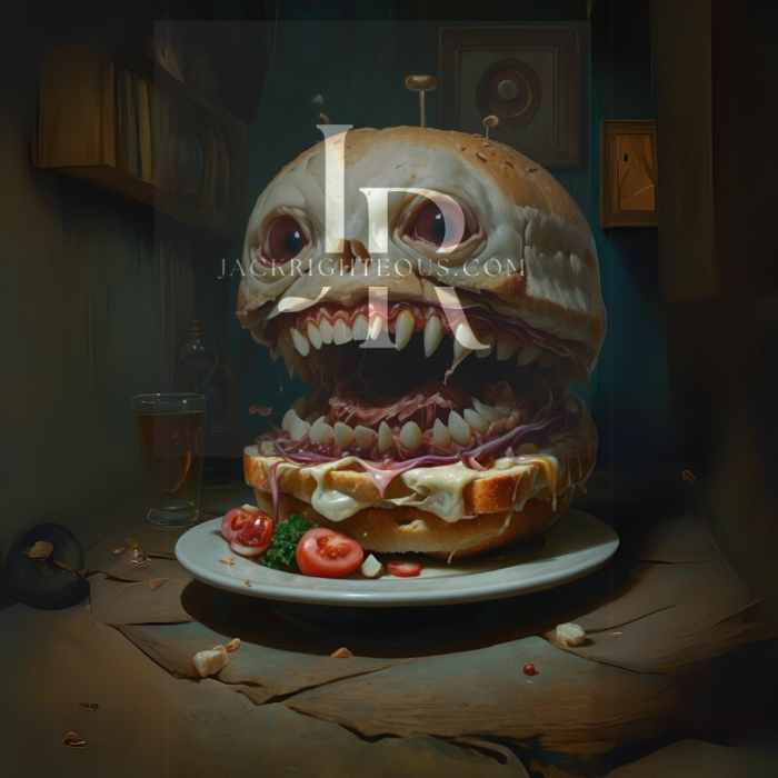 Scary Sandwich Album Cover Bundle: Unique Horror - Themed Digital Art - Jack Righteous