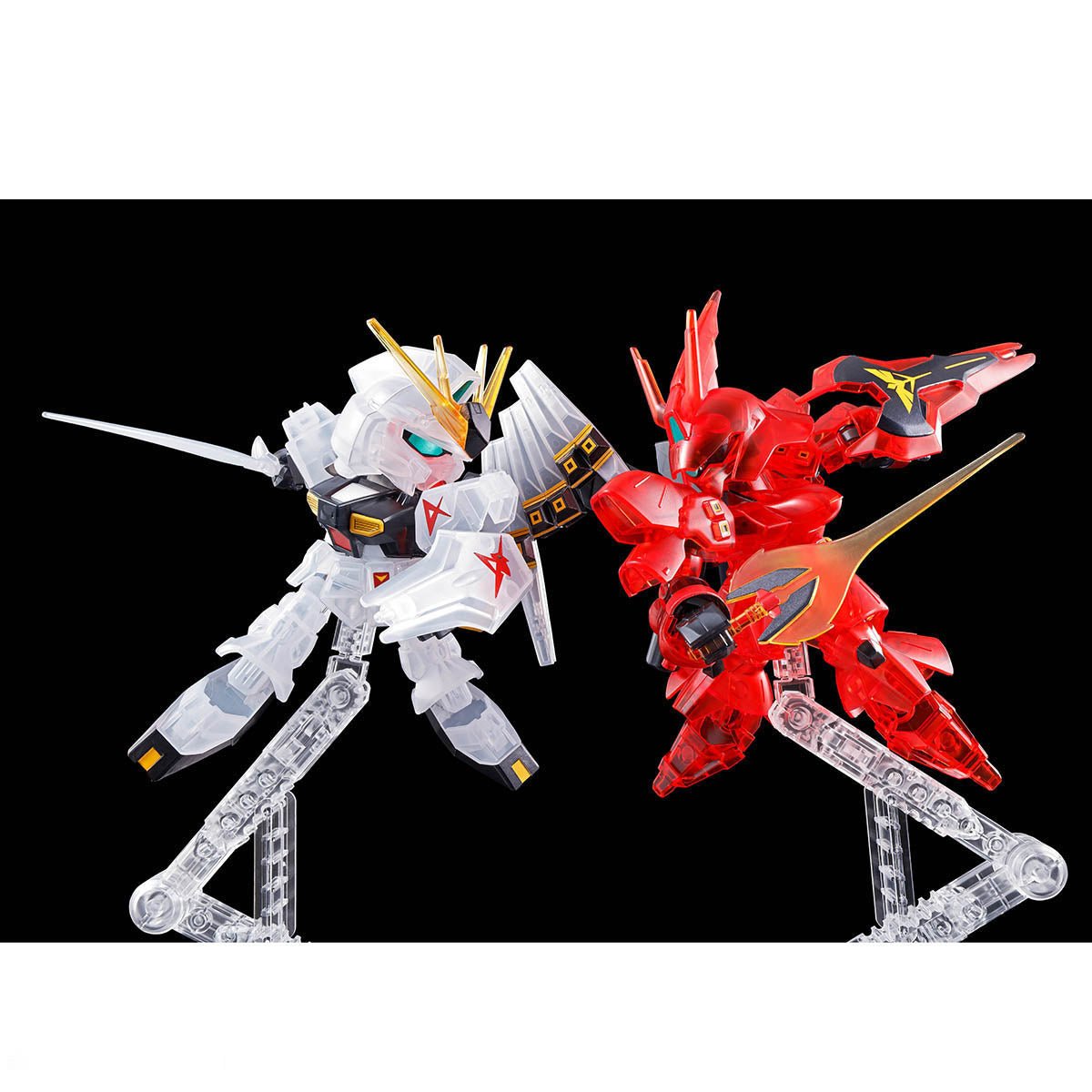 SD Gundam Ex - Standard ν Gundam VS Sazabi Set (Clear Color) - Jack Righteous