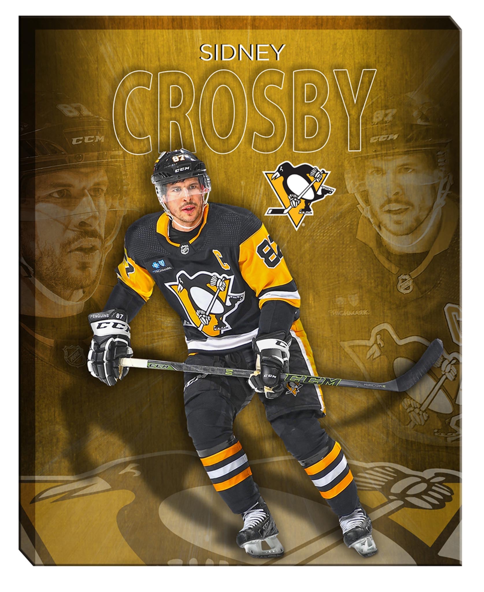 Sidney Crosby 16x20 Canvas Collage Penguins - V - Jack Righteous