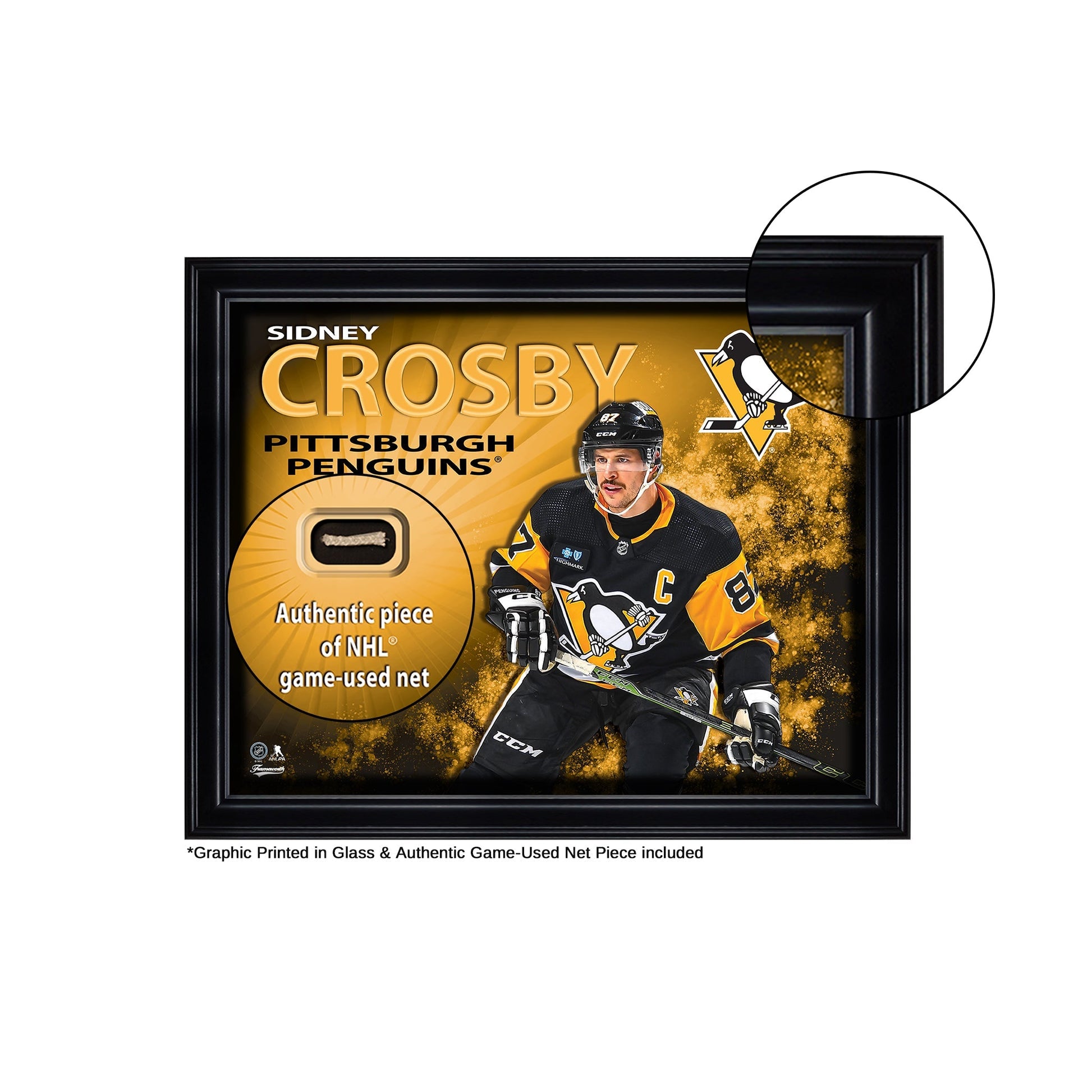 Sidney Crosby 16x20 Photo Frame with Game - Used Net - Pittsburgh Penguins - Jack Righteous