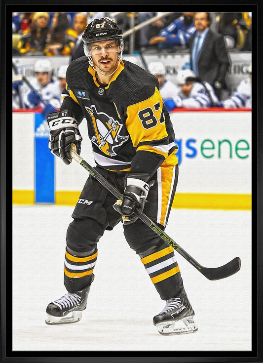 Sidney Crosby Framed 20x29 Canvas Penguins Action - V - Jack Righteous