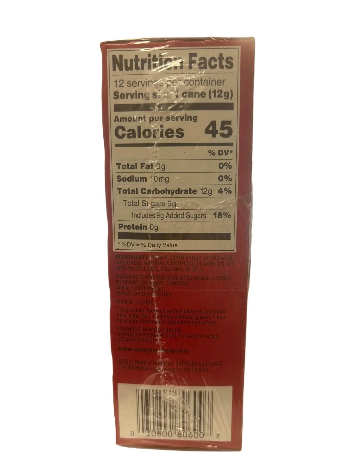 Skittles Christmas Candy Canes - 12 Count - Jack Righteous