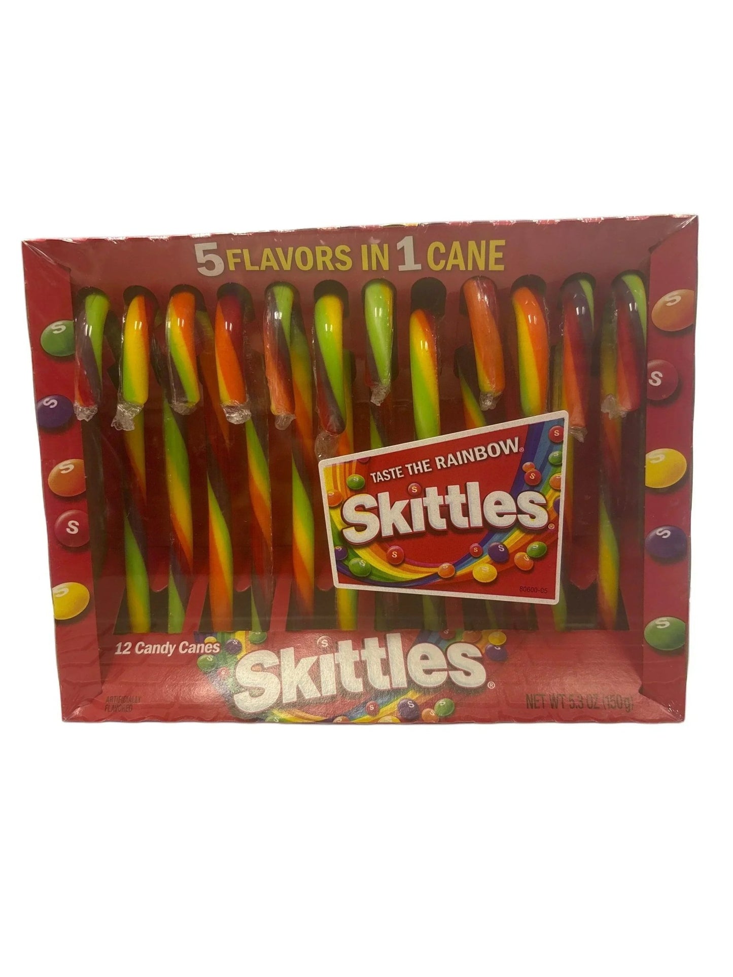 Skittles Christmas Candy Canes - 12 Count - Jack Righteous
