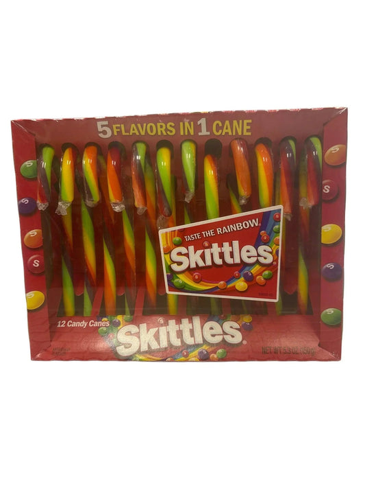 Skittles Christmas Candy Canes - 12 Count - Jack Righteous