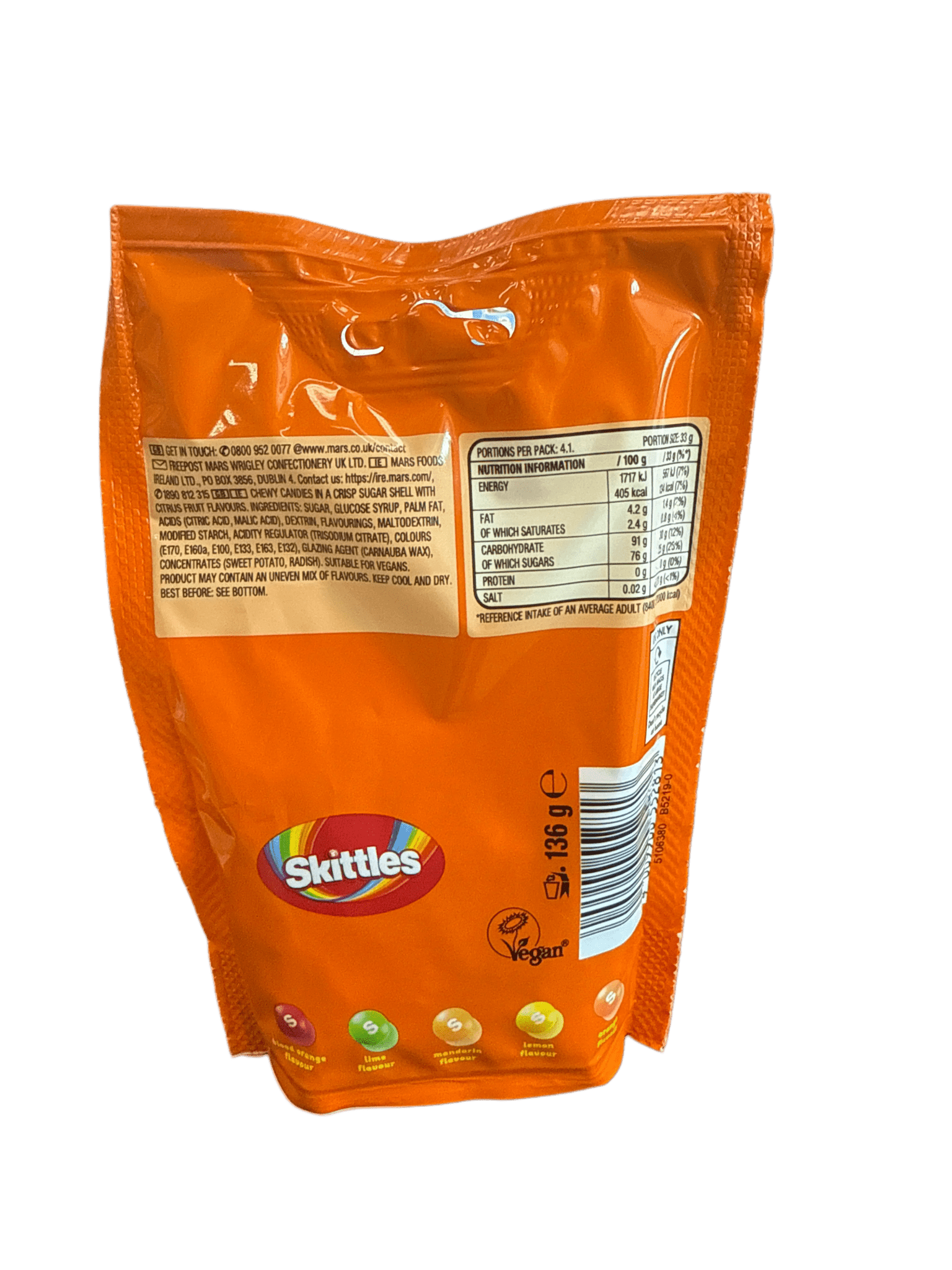 Skittles Citrus 136G - U.K Edition - Jack Righteous